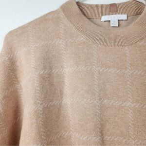 Lunya Soft Cotton and Silk Tan Knit Sweater